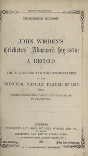 WISDEN CRICKETERS