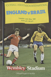 ENGLAND V BRAZIL 1981 FOOTBALL PROGRAMME