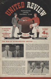 MANCHESTER UNITED V TOTTENHAM HOTSPUR 1958-59 FOOTBALL PROGRAMME