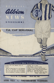 ASTON VILLA V WOLVERHAMPTON WANDERERS 1960 (F.A. CUP SEMI-FINAL) FOOTBALL PROGRAMME