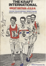 ENGLAND V RUSSIA 1975 (CRYSTAL PALACE) SIGNED ATHLETICS PROGRAMME