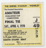 ENFIELD V DAGENHAM 1970 AMATEUR CUP FINAL FOOTBALL TICKET