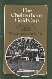 CHELTENHAM GOLD CUP 1974 RACECARD