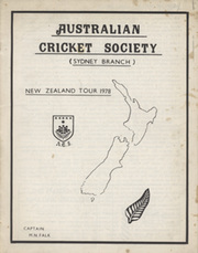 AUSTRALIAN CRICKET SOCIETY (SYDNEY BRANCH) CRICKET TOUR TO NEW ZEALAND 1978 BROCHURE