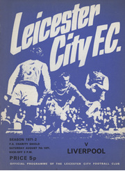 LEICESTER CITY V LIVERPOOL 1971 (CHARITY SHIELD) FOOTBALL PROGRAMME