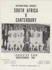 CANTERBURY V SOUTH AFRICA 1964 (CHRISTCHURCH) CRICKET PROGRAMME