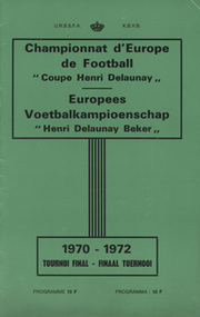 EUROPEAN FOOTBALL CHAMPIONSHIPS 1972 TOURNAMENT PROGRAMME