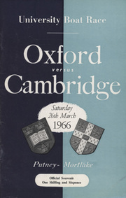OXFORD V CAMBRIDGE UNIVERSITY BOAT RACE 1966 ROWING PROGRAMME