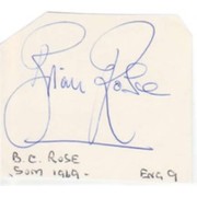 BRIAN ROSE CRICKET AUTOGRAPH