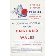 ENGLAND V WALES 1943 FOOTBALL PROGRAMME