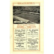 DONCASTER ROVERS V YORK CITY 1946/47 FOOTBALL PROGRAMME