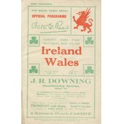 WALES V IRELAND 1928 RUGBY UNION PROGRAMME