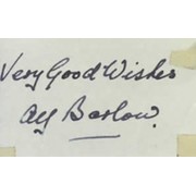 ALFRED BARLOW CRICKET AUTOGRAPH