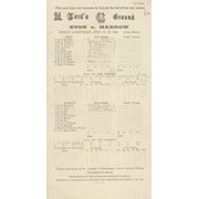 ETON V HARROW 1946 CRICKET SCORECARD