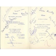 GREAT BRITAIN V USA ATHLETICS MATCH 1963 signed menu 