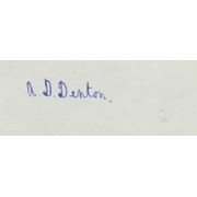ARTHUR DENTON (NORTHAMPTONSHIRE) CRICKET AUTOGRAPH