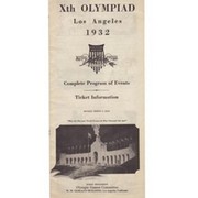 LOS ANGELES OLYMPICS 1932 (COMPLETE PROGRAM OF EVENTS)