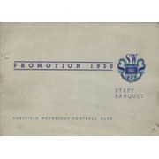 SHEFFIELD WEDNESDAY 1950 (STAFF BANQUET MENU)