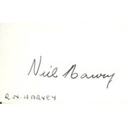 NEIL HARVEY (AUSTRALIA) CRICKET AUTOGRAPH