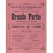 FRANCE V SPAIN PELOTA MATCH 1914 POSTER