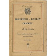 BRADFIELD V RADLEY CRICKET 1853—1920