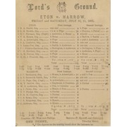 ETON V HARROW 1891