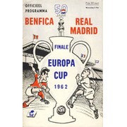 BENFICA V REAL MADRID 1962 (EUROPEAN CUP FINAL) FOOTBALL PROGRAMME