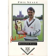 PHIL NEALE (WORCESTERSHIRE) SIGNED CRICKET BENEFIT BROCHURE