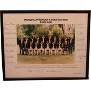 ENGLAND (WORLD CUP TEAM) 1987 SIGNED PHOTOGRAPH