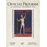 LOS ANGELES OLYMPICS 1932 - 13TH AUGUST OFFICIAL PROGRAM