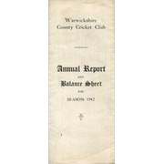 WARWICKSHIRE CCC ANNUAL REPORT & BALANCE SHEET 1942 