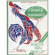 MANAWATU V FRANCE 1961 RUGBY PROGRAMME