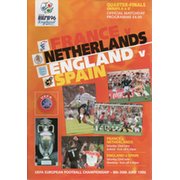FRANCE V THE NETHERLANDS & ENGLAND V SPAIN 1996 (EURO 96 QUARTER FINALS) FOOTBALL PROGRAMME
