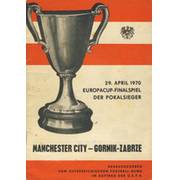 MANCHESTER CITY V GORNIK ZABRZE 1970 (ECWC FINAL) FOOTBALL PROGRAMME