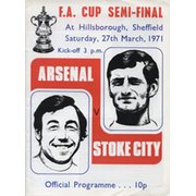 ARSENAL V STOKE CITY 1971 (F.A. CUP SEMI-FINAL) FOOTBALL PROGRAMME