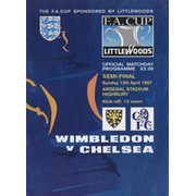 WIMBLEDON V CHELSEA 1997 (F.A. CUP SEMI-FINAL) FOOTBALL PROGRAMME