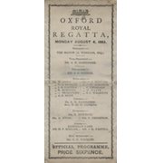 OXFORD ROYAL REGATTA 1883 OFFICIAL PROGRAMME
