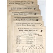 BAR CRICKET SCORECARDS 1950S (THE OVAL)