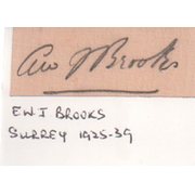 EDWARD BROOKS (SURREY) CRICKET AUTOGRAPH
