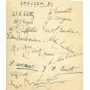CHELSEA FOOTBALL CLUB - LATE 1930S SIGNED ALBUM PAGE