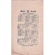 OXFORD UNIVERSITY V CAMBRIDGE UNIVERSITY 1912 SILK CRICKET SCORECARD