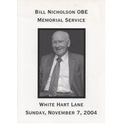 BILL NICHOLSON OBE MEMORIAL SERVICE