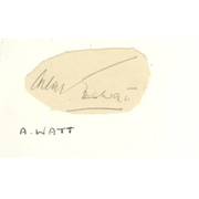 ALAN WATT CRICKET AUTOGRAPH