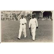 F.R. MARTIN & C.A. ROACH (WEST INDIES) 1928 - BATTING AT SCARBOROUGH CRICKET PHOTOGRAPH