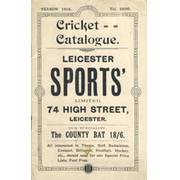 CRICKET CATALOGUE 1914 (LEICESTER SPORTS
