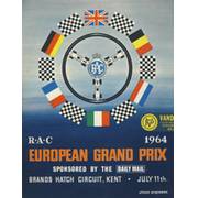 BRITISH GRAND PRIX 1964 MOTOR RACING PROGRAMME