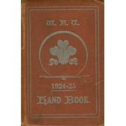 WELSH RUGBY UNION HANDBOOK 1924-25