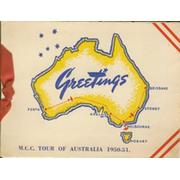 CHRISTMAS CARD (ASHES TOUR 1950-51) - SIGNED BY CHARLIE BRAY, ESSEX