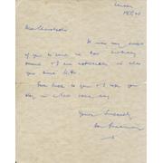 DON BRADMAN 1948 (JUST AFTER HIS LAST TEST MATCH) HANDWRITTEN LETTER