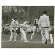 GARY SOBERS BATTING (1970S) CRICKET PHOTOGRAPH